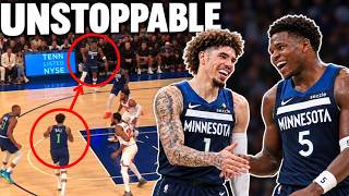 ANTHONY EDWARDS and LAMELO BALL look unstoppable together