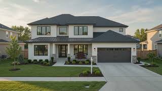 House Construction Time-Lapse | Empty Plot to Modern American Home 🏡