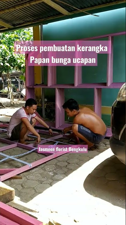 proses pembuatan kerangka papan bunga ucapan #short #usahapapanbunga