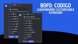 BDFD: Codigo | LEADERBOARD CUSTOMIZABLE AVANZADO