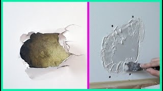 How to Fix a Hole in the Wall Drywall Patch Repair. Как заделывать дыру в гипсокартоне