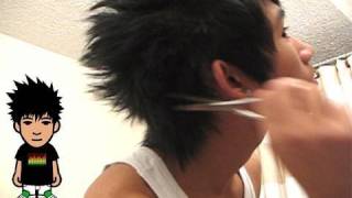 Here it is. the techniques i use to be able cut my own hair. have
saved so much money on car insurance... no, just kidding, i've a lot
of money...