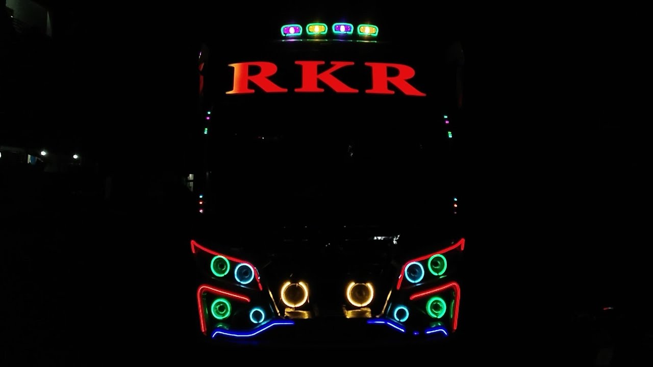 407 Coach Front Lighting work completed | Uthangkarai Vehicle | prabu bus Lightings | Salem