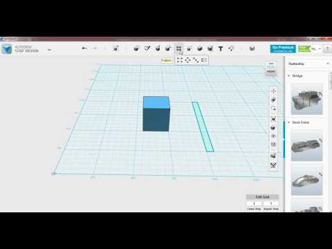 Autodesk 123d Design Mirror pattern