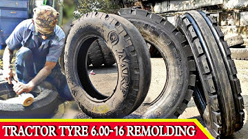 💥MRF 6.00-16 TRACTOR TYRE FRONT HOT REMOLDING PROCESS💥 | TYRE RETREADING VIDEO🔥🔥 | TYRE ENGINEER