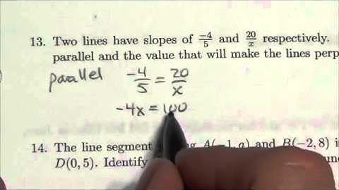 Math 10C Linear Relations Review SA#13