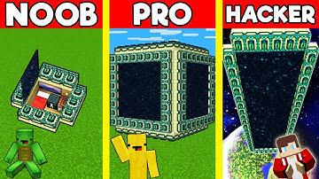 END PORTAL HOUSE Build Battle In Minecraft - NOOB VS PRO CHALLENGE - Maizen Mizen Mazien Parody
