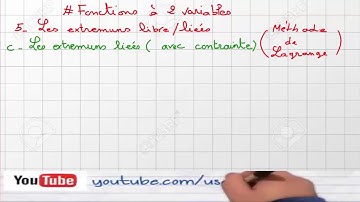analyse mathématique :les fonctions deux variables الدرس كامل 2