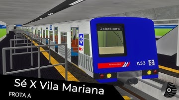 OpenBVE - SÉ x VILA MARIANA com o TUE FROTA A da CMSP! Linha 1 Azul