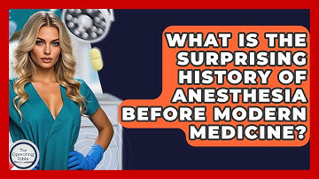 What Is The Surprising History Of Anesthesia Before Modern Medicine? - The Operating Table