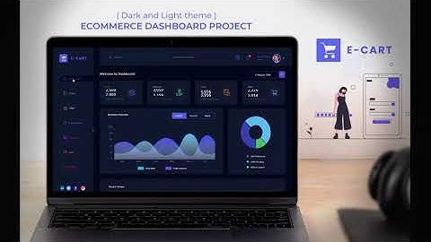 E commerce Dashboard Presentation using XD - Dark Theme