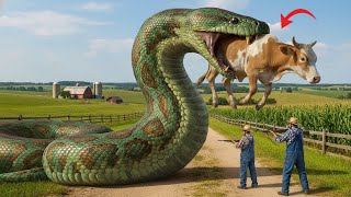 Brave Heroes Save Hyperactive Mother Cow from Giant Python’s Terrifying Attack