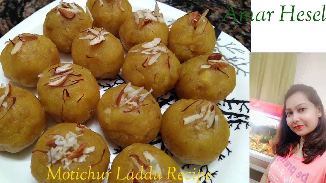 Motichur Laddu Recipe/Motichur Ke Laddu/Laddu Recipe - YouTube