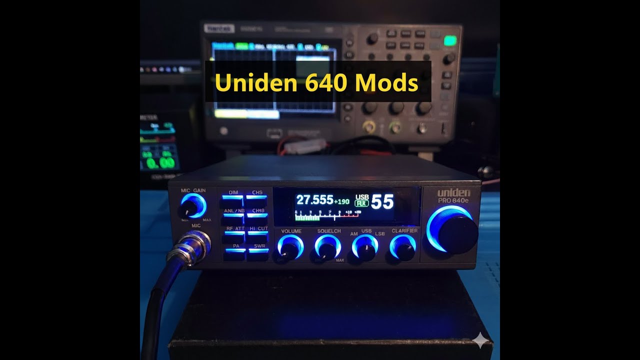 Uniden 640 CB Radio Mods - TFT display, Si5351 DDS as VFO with a TCXO using Arduino ESP32