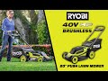 RYOBI 40V HP Brushless 20" Push Lawn Mower