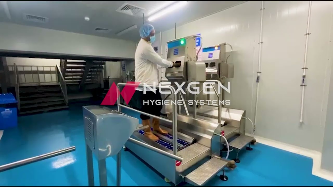 NEXGEN Industrial Hygiene Barrier | Sensor Shoe & Sole Cleaning Machine with Hand Sanitizer