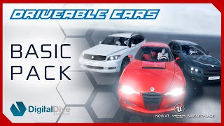 driveable cars basic pack (3d assets)