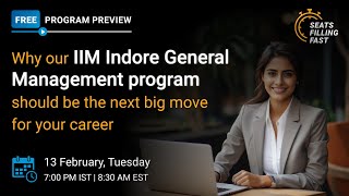 🔥Why General Management is the Next Big Move for Your Career? IIM Indore | 2024 | Simplilearn screenshot 2