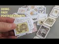 using faux postage stamps