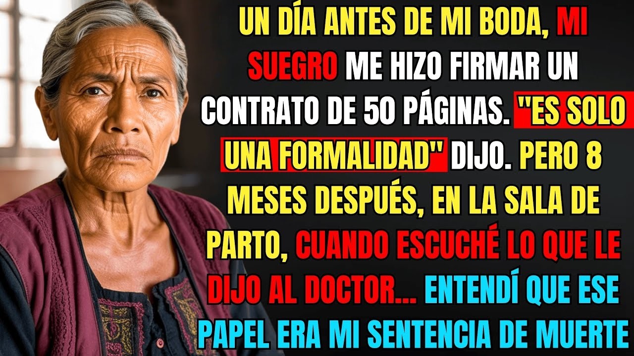 HISTORIA DE ESTA ABUELA Mi suegro me hizo firmar un contrato antes de la boda