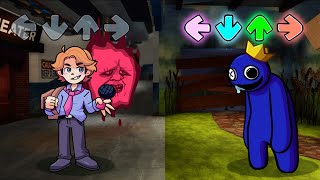 Friday Night Funkin' - Senpai vs Rainbow Friends (Animation Mods) screenshot 5