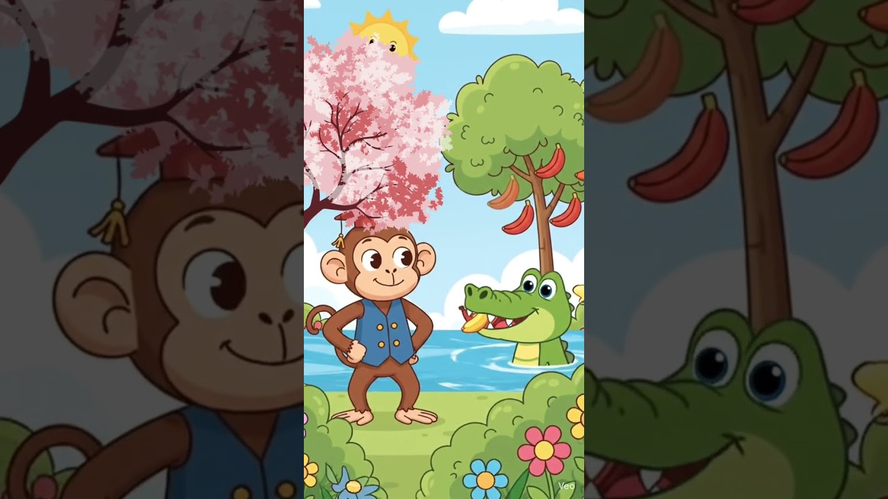 Al cartoon video 🐒 and🐊