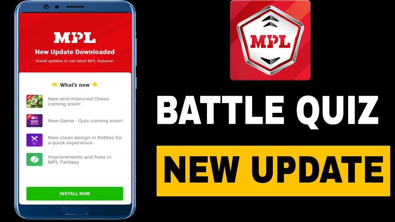 Mpl quiz battle new update,latest mpl updates 2019