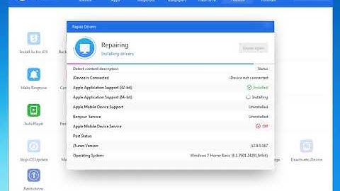 If you failed to connect with 3uTools, try to fix iTunes driver, and try again