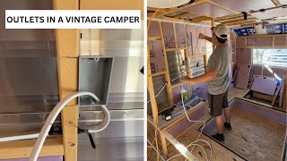 Adding OUTLETS to our vintage camper - Camper Rebuild Episode 49