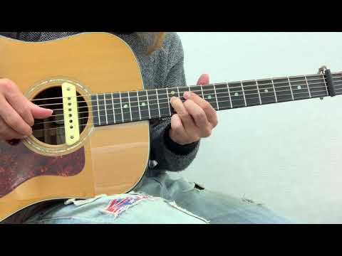 「香水」瑛人 cover  アコギ ギターソロ ゆっくり 弾かせていただいた（原曲key Capo1 にて）