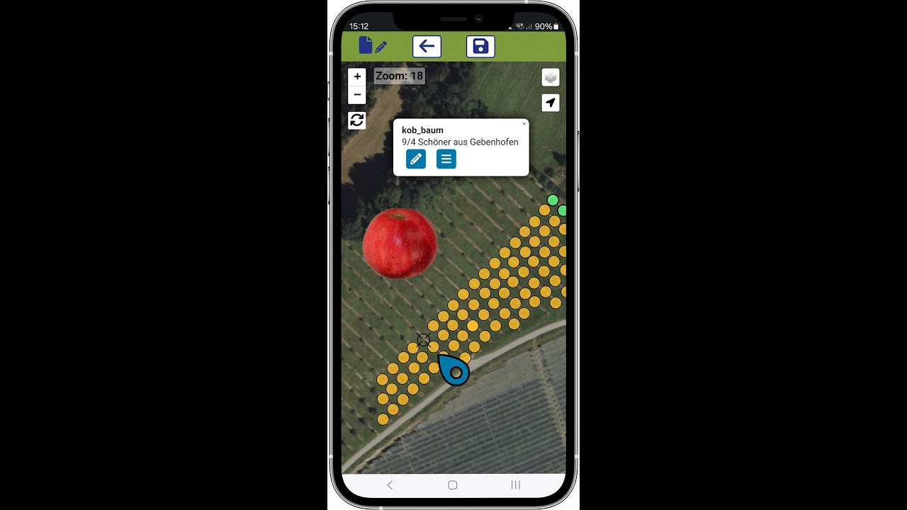 Streuobst App - Neuen Standort anlegen