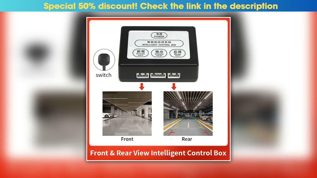 Car Parking Camera Video Channel Converter Front And Rear View TwoWay Control Box With Manual