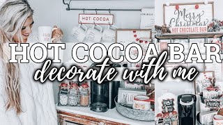 CHRISTMAS HOT COCOA BAR 2020| DECORATE WITH ME| FARMHOUSE CHRISTMAS DECOR