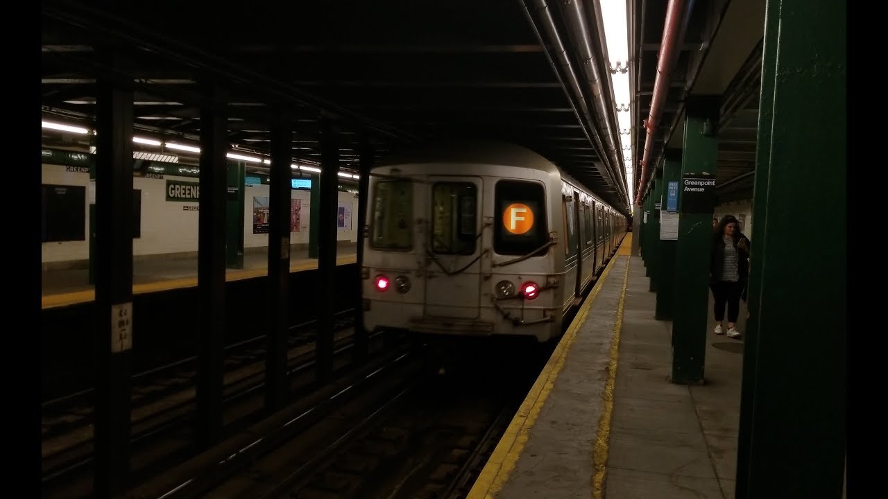 IND Crosstown Line R68 (G) Train + Rerouted R46 (F) Train Greenpoint