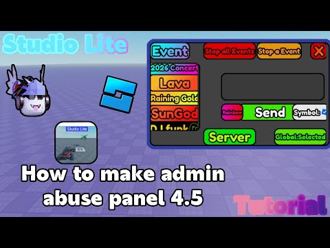 How to make admin abuse panel 4.5 in studio lite - Tutorial Guide