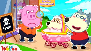 Don't Turn into Baby to Get Free Buffet, Wolfoo! - Rules of Conduct for Kids 🤩 Wolfoo Kids Cartoon