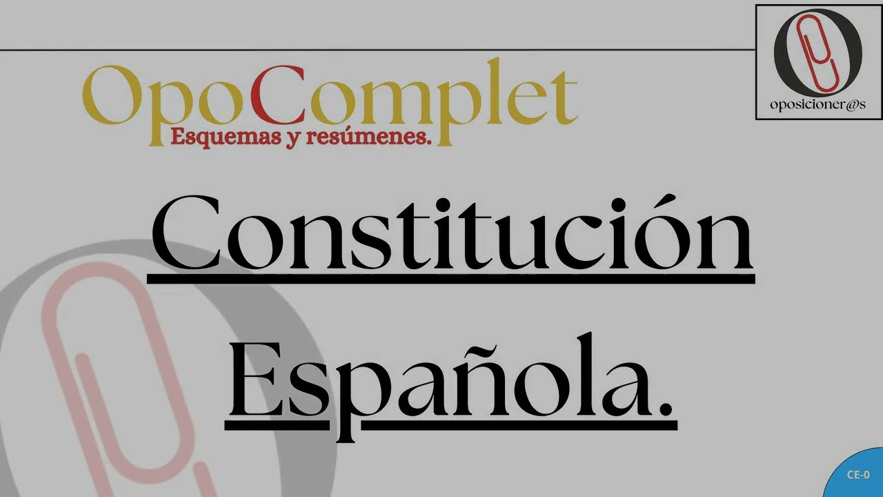 OPOSICIONER@S  MUESTRA TÍTULO PRELIMINAR CONSTITUCIÓN ESPAÑOLA.