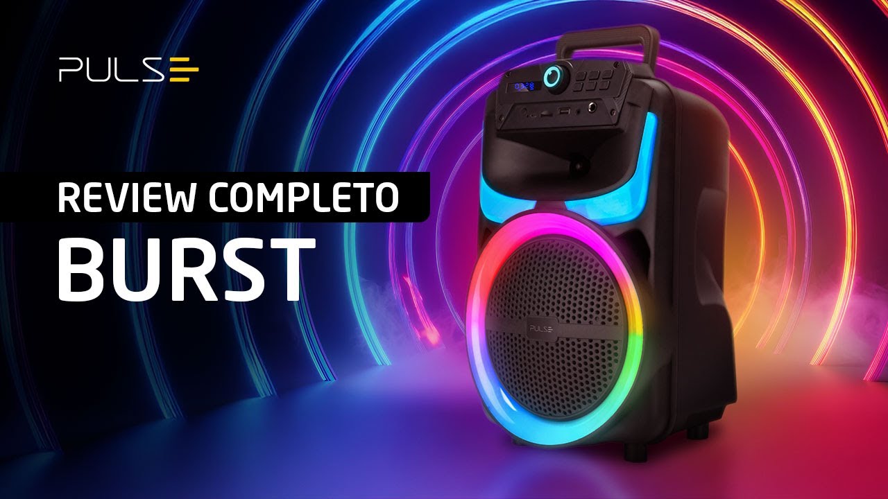 Caixa de Som Pulse Burst 250W RMS 8POL BT/AUX/USB/FM-SP402EOUT