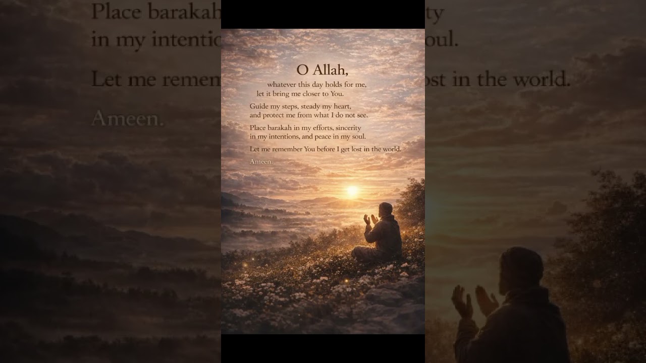 A Gentle Morning Du&rsquo;a to Begin the Day With Allah#MorningDua#IslamicReminders#StartWithAllah