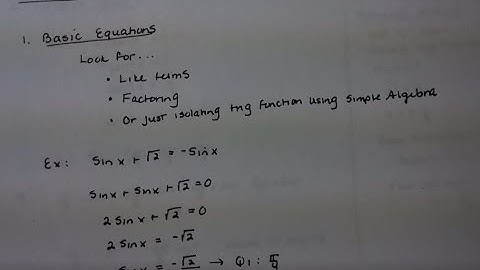 Precalculus Section 5.3: Solving Trig Equations with Examples and Solutions