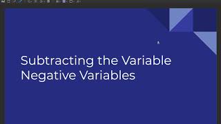 Negative Variable Solutions