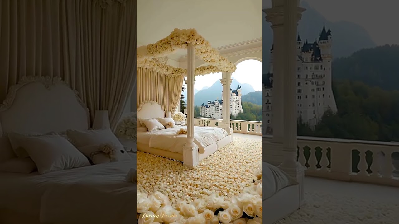 A dream castle surrounded by roses