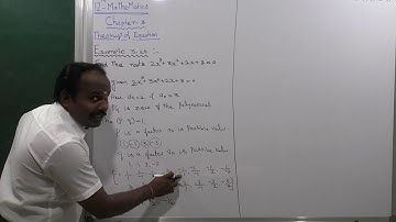 EXAMPLE 3.26 | THEORY OF EQUATIONS | CHAPTER 3 | TN NEW SYLLABUS 12 MATHS