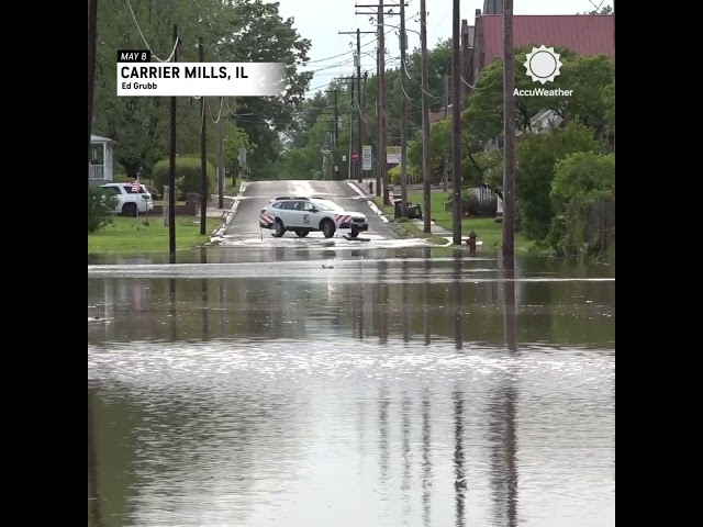 Highways, Cars, Buildings Underwater in Midweek Flooding