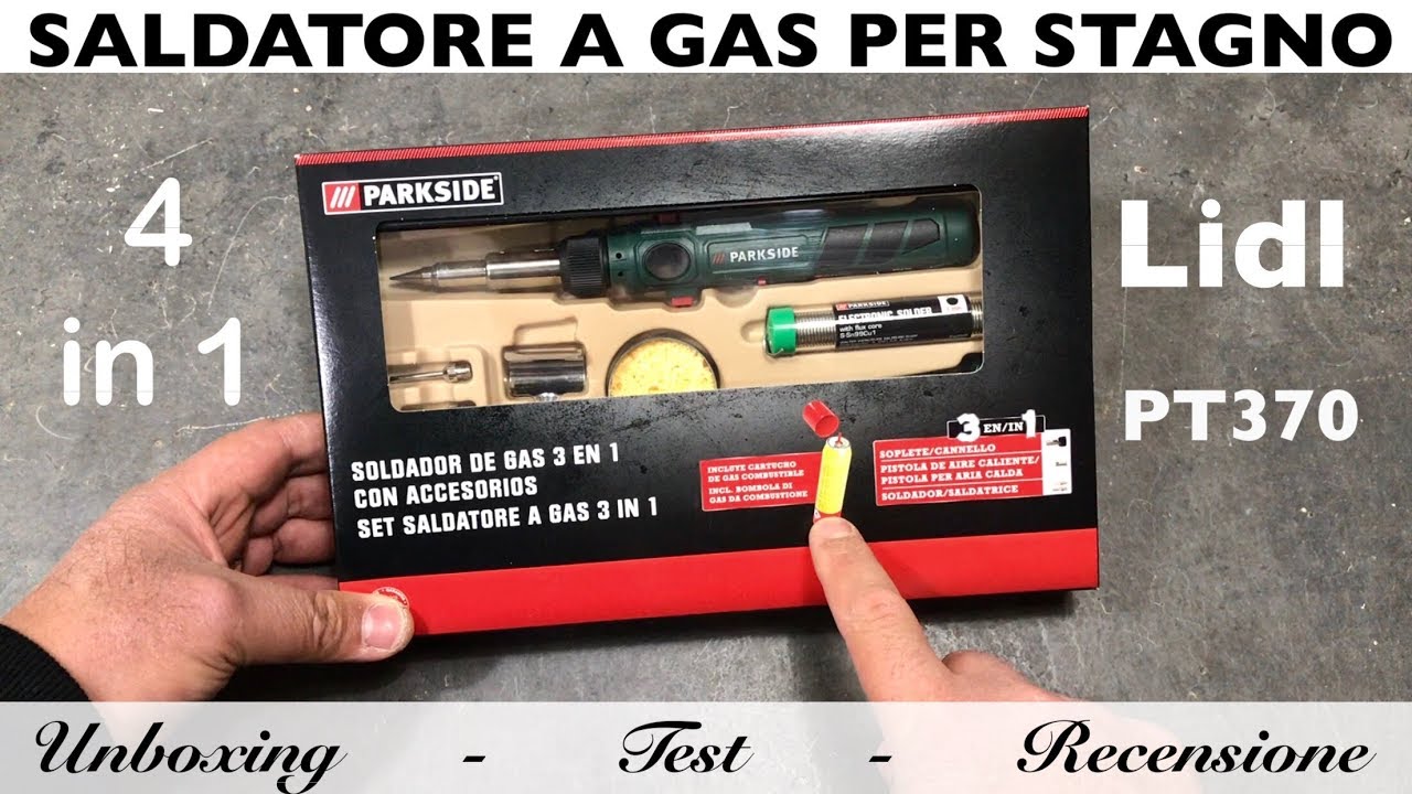 Gas soldering iron, for tin. Parkside. lidl. PT 370 PT370 hot air blower  and blower 