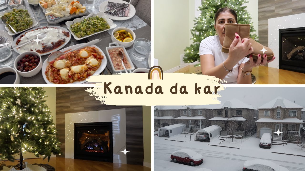 Kanada ya ilk kar yagdi Ugg botlarim geldi😍 Shein den ilk alisveris