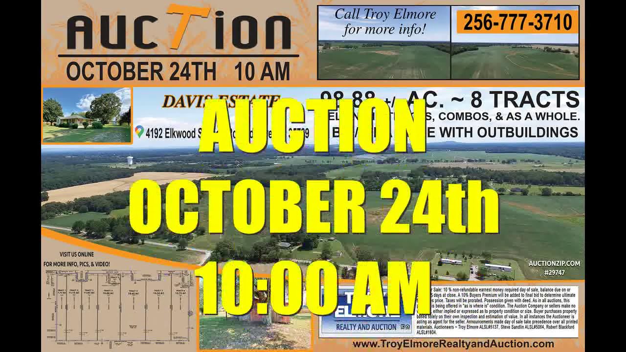 98.88+/- Acres AUCTION OCT. 24TH 10 AM