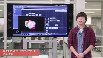 「メディア学部」脳波を使ったジェネラティブアート