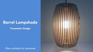 Laser Cut Parametric Rib Lampshade from Baltic Birch