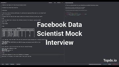 Facebook Data Scientist Mock Interview - Segment Influencers